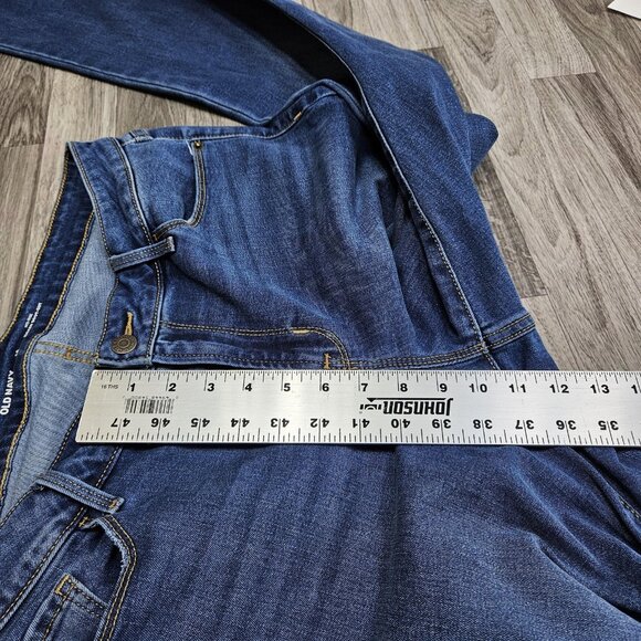 Old Navy Jeans Womens 14 Blue Mid Rise Kicker Boot Cut Stretch Denim Casual - Picture 10 of 11